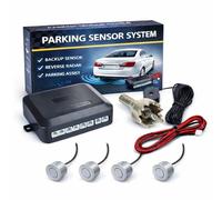 CAR PASSION Kit Sensori di Parcheggio Auto Universali Verniciabili - 4 Sensori Posteriori con Cicalino, Facile da Installare, Manuale in Italiano - Adatti per Auto, Furgoni e Camper (Grigio)