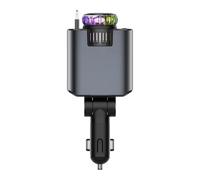 Car Phone Charger, 66 W Fast Charging Adapter, Retractable Cavs