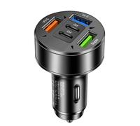 Car Phone Charger - Rapid Type C Power Adapter, Multi Slot Automobile Charging Socket, Intelligent Voltage Display | Lasting Metal Alloyed Plug, Vehicle Family Road Trip Electronic Powering Devices