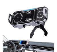 Car Phone Holder, Retractable Wireless Charger, 6.1x3.15x2.76in Vehicle Mount Accessory, Fast Charging Cradle, Adjustable Grip for Adventure, Travel, Camping, Boat, RV, Commute