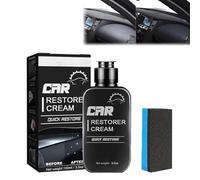 Car Plastic Parts Refurbish Agent,Car Restorer Cream,Restauratore e Lucidante,Rinnova Plastiche Auto,Auto Leather & Plastic Refurbishment Paste,Rinnova Plastiche Autos per Plastica,Gomma,Pelle,100ml