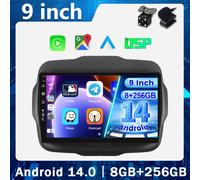 Car Play Android 14 Autoradio Per Jeep Renegade 2016-2018 GPS Navi WIFI 8G+256GB