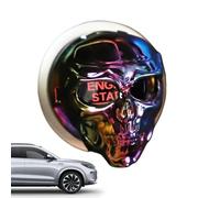 Car Push Start Button Cover - Retro Skull Engine Ignition Switch Cover | Gothic Push To Start Button Decal And Protector | Decorative Trim For Car Interior Śtart-Stop Buttons