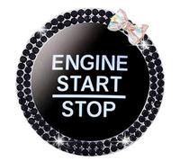 Car Push Start Button - Metal, Universal Fit Start Engine Ring Easy To Install | Removable Car Interior Decor, Ignition Button Cover Ring For Cars, SUVs, Trucks, And Automotive Customization