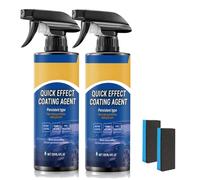 Car Quick-acting Coating Agent Spray, Car Scratch Wax Polish Spray Waterless Wash, 3 in 1 High Protection Quick Car Coatings Spray, Easy to Use (2 PCS)