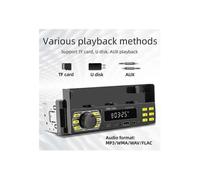 Car Radio Bluetooth 1 Din Mp3 Player Handsfree A2dp Type C Usb Tf Aux Phone Holder Audio System Head Unit 25-26s