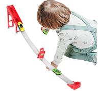 Car Ramp Race Toy, Educational Track Toy with 2 Small Car and Catapult Launcher, Interactive Learning Vehicle Slide Play Set for Toddler Boys Girls Indoor Birthday Party Fun