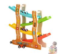 Car Ramp Toy, Gliding Vehicle Playset with Mini Race Track Cars, Multi-Level Sliding Track and Kids, Educational Toys for Motor Skill Development, Cognitive Learning, Indoor Play Fun