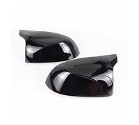 Car Rear View Side Mirror Cover Trim Per F25 X3 F26 X4 F15 X5 F16 X6 2014 2015-2018 Bright Black Carbon Fiber Style MTVTFECEWG(Black)