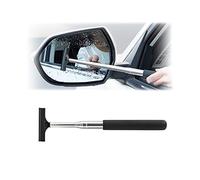 Car Rearview Mirror Wiper, Retractable Auto Glass Squeegee, Water Cleaner with Telescopic Long Rod, Portable Cleaning Tool for All Vehicles, Universal Automotive Accessories (nero)