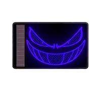 Car Reflective Stickers - Solar Powered Scary Expression Warning Sign, Decorative Waterproof Nighttime Visibility Decal | For Auto Motorcycle Bicycle Truck Road Use Safety Enhancement