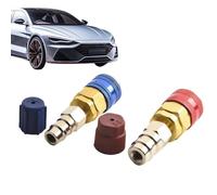 Car Refrigerant Adapter, Automotive AC Pressure Coupler, 2.75 Inches Brass Quick Connect, Leakproof Interface, Compatibility System, Fitting Adapter Kit for Vehicle Air Conditioning Repair