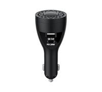 Car Scents - Deodorante per auto, caricatore USB, adattatore di ricarica rapida, uscita a due porte, alimentazione chip intelligente, controllo degli odori per auto, camion, SUV, uso da viaggio, 4,9 x