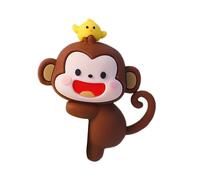 Car Screen Figurine - 6 cm Soft Rubber Cartoon Monkey Ornament Dashboard Decoration | Rearview Mirror Hanging Accessory Interior Decor Doll | Cute Console Display Car Styling Gift