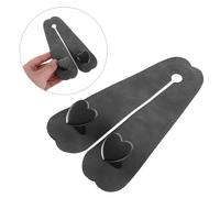 Car Seat Back Double Hooks Grey Alloy Suede Car Organizer Hanger