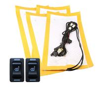 Car Seat Carbon Fiber Heated Cushion Seat Heater Pad Rectangle Switch Kit 12V
