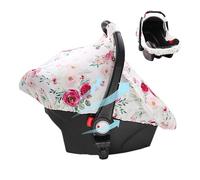 Car Seat Cover for Kids, Travel Seat Carrier Canopy, Kick-Proof Nursing Cover with 2-Layer Window, Breathable Fabric, Adjustable Fit, Perfect to Boys, Girls, and