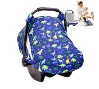 Car Seat Cover Kids, Travel Carrier Canopy with Kick-Proof Design, 30x20x3 inches Adorable Window Nursing Cover for Boys, Girls, Kids, All-Season Infant Protection