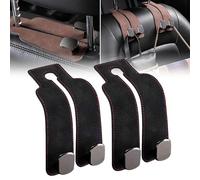 Car Seat Hooks for Headrest, Tekiep Car Seat Hooks, Car Seat Back Double Hook, Car Seat Back Storage Hook - Double Hook Holder for Convenient Storage (2Ppcs*Black)