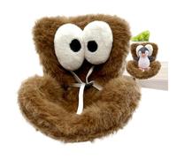 Car Seat - Plush Chair Cushion, Eyes Design Display Holder, Soft Toy Car Seat, Collectible Accessory for Kids, Room Decor, Air Vent, Dashboard, Play Display, 4.33 × 3.15× 4.33in