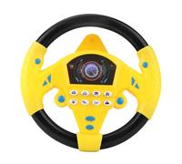 Car Seat Steering Wheel, Simulated Driving Toy with Music, Electric Sound Controller, Suction Cup Mount, Interactive Faux Wheel for Early Education, Abs Material, 7.87in