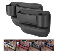 Car Seat Storage Box,Leather Car Organizer,PU Leather Organizer | for Q7 4L 7-Seat 2005-2015, for Car Seat, for Storage(Black)