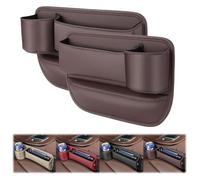 Car Seat Storage Box,Leather Car Organizer,PU Leather Organizer | for Q7 4L 7-Seat 2005-2015, for Car Seat, for Storage(Brown)