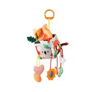 Car Seat Toys - Plush Squeaky Rattle | Hanging Spiral Activity Toy with Sensory Teethers & Soft Textures for Girl or Boy Strollers, Cribs, and Bassinets