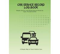 Car Service Record Log Book: Simple Vehicle Repair and Service Tracker for Cars, Trucks & SUVs