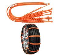 Car Snow Chains per Nissan X Trail T32 2014 2015 2016,Adjustable Chains Easy Fit for Snow,Ice And Winter Mud Cable Ties Snow Chains Quick Assembly Catena da Neve FoCar,Forty