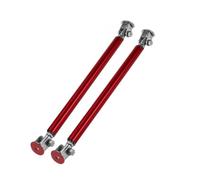 Car Splitter Support Rods 15cm/5.91in Adjustable Front Rear Bumper Lip Splitter Strut Rod Tie Support Bars Aluminum Alloy Red No Drilling Holes 2pcs