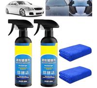Car Spray, Quick Effect Coating Agent, Multi-funzionale Coating Renewal Agent, 3 in 1 Alta Protezione Quick Car Coating Spray, Plastic Parts Refurbish Agent (2pcs)