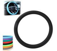 Car Steering Wheel Protective Cover, Cool Non-Slip Silicone Steering Wheel Protector, Non-Slip Steering Wheel Cover, Easy to Clean Steering Wheel Cover, Universal Fit for Most Cars (Black)