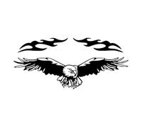 Car Sticker - UV Resistant Eagle Adhesive | Fashion Waterproof Decor | Paper Material Full Wing Engine Hood Design 50x14cm 28x8.3cm For Vehicles Auto Truck DIY Modelling