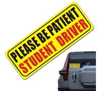 Car Student Driver Sticker Magnet - 23x9cm Please Be Patient Students Driver Decal,9x4 Inches Reflective Paint Safe Student Drivers Signs Stickers Removable Decals For Window