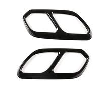 Car Styling Coda Gola Di Scarico Trim Telaio In Acciaio Inox Accessori Esterni Per VW Per Touareg 2019-2021(Bright black)