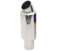 Car Styling Di Scarico Silenziatore Tubo Di Coda Punta Universale In Acciaio Inossidabile ID 51mm 63mm 76mm Terminale Di Coda(Silver 76MM)