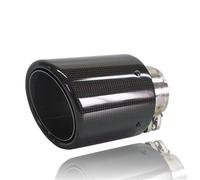 Car Styling Fibra Di Carbonio Lucido Tubo Di Scarico Rolling Edge Tubi Silenziatori Universali In Acciaio Inox Terminali Posteriore Scarico Punta Coda