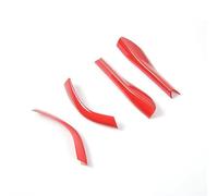 Car Styling Specchietto Laterale Specchietto Retrovisore Base Copertura Trim Kit Modanatura Esterna ABS Per Ford Per Mustang 2015-2023(Red)