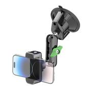 Car Suction Phone Holder - Flessibile Telescopic Arm Structure, Heavy Duty Cup, Shock Resistant Stable Mount, Easy Lock Mechanism | Mobile Holder, GPS Navigation Stand, Auto Bracket for Windshield