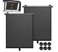 Car Sun Shade - 2 Pieces Retractable Window Screen | Roller Blocker For Side | Interior UV Shield For Men Children Adults Passengers Teens Youth Family Friends