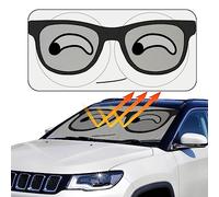 Car Sun Shade Windshield Cute Eye Sunshade, AYAMAYA Portable Big Cute Cartoon Car Window Sun Shades Automotive Outdoor UV Rays Protector Waterproof Folding Sun Visor for Baby (59"x33")
