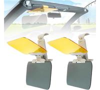 Car Sun Visor Anti-Glare Mirror, 2024 New 2 in 1 Car Anti-Glare Sun Visor,Sun Visor Extender,Car Visor Extender,Anti-Stunning Sun Visor,Sun Visor Mirror Clip On for Day and Night Driving (1 Pcs)