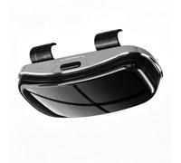 Car Sun Visor Glasses Case ABS One-Hand Open(Black) | ABS plastic build, one-hand press switch, soft interior padding, sun visor mount, black finish