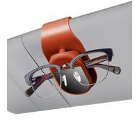 Car Sunglass Holder, Visor Organizer Clip, 1,57 x 3,22 in Automotive Storage Solution, Secure Easy Access, Scratch Resistant Design for Aesthetic Compact Fit, Vehicle Travel Essential, arancione, Se