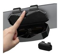 Car Sunglasses Holder - Sun Visor Glasses Storage Case, Multifunctional Car Eyeglass Clip Organizer Box, OneButton Open Sunglasses Storage | Auto Interior Holder for Keys Cards Money Truck SUV RV