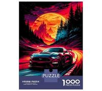 Car Sunset Mountain 1000 Pezzi Puzzle Per Adulti Thrilling Peak Drive Puzzle Cartone Spesso - Ultra Difficile, Relax E Creatività, Amici Adulti 52x38cm/1000pcs