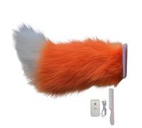 Car Tail Decoration - 30cm Rechargeable Adhesive Plush with Remote Control, Electric Wagging Tail for Fun Vehicle Styling and Interactive Motion Effect | DIY Car Tails Accessory for Truck SUV Bumper