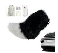 Car Tail - Remote Control Wagging Plush Decor | Self Adhesive Realistic Animal Tail Ornament, Adjustable Speed Rechargeable Automotive Accessory For Bumper Trunk RV Motorcycle