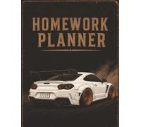 CAR-THEMED HOMEWORK PLANNER: Undated Assignment Tracker Notebook for Elementary, Middle School, High School, and College Students | Simple Layout for ... Tasks, Including ADHD-Friendly Planning